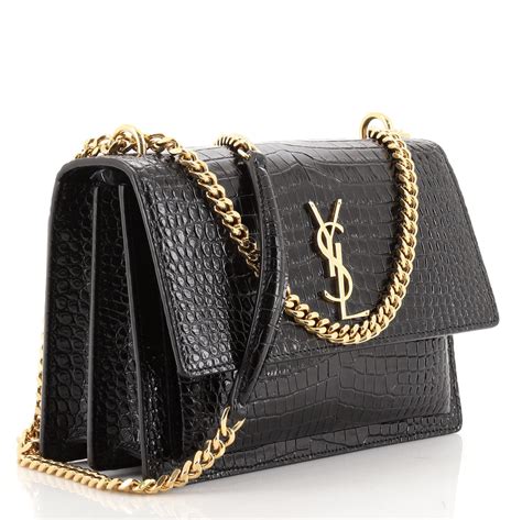 ysl croc skin bags|ysl crossbody bag.